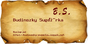 Budinszky Sugárka névjegykártya